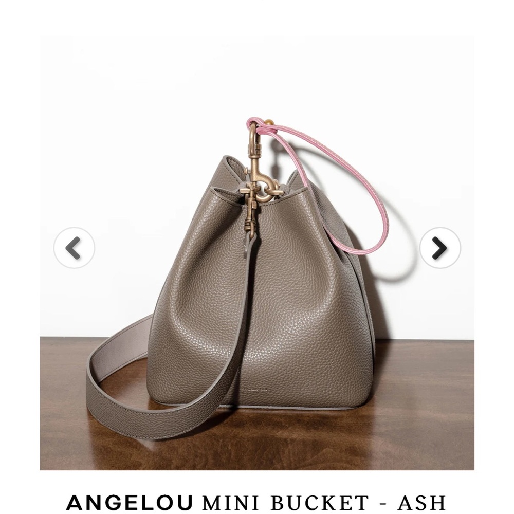Angela Roi Ash Brown Mini Bucket Bag